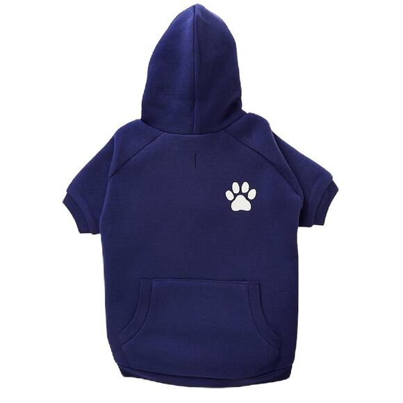 Top Paw® Paw Print Dog Navy Hoodie Sweatshirt - XS - Picture 3 of 8